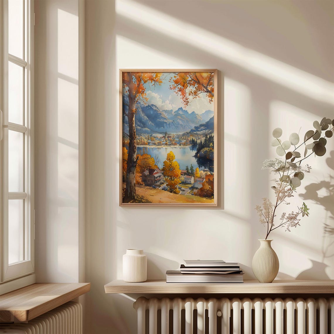 Queenstown Watercolor Painting New Zealand Poster Travel Wall Art Coastal Wall Art Watercolor Print Boating Poster C30 716 - Image 4