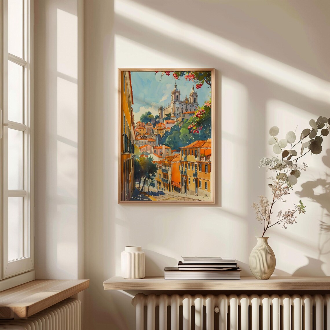 Lisbon Watercolor Travel Poster, Portugal Wall Art - Image 4