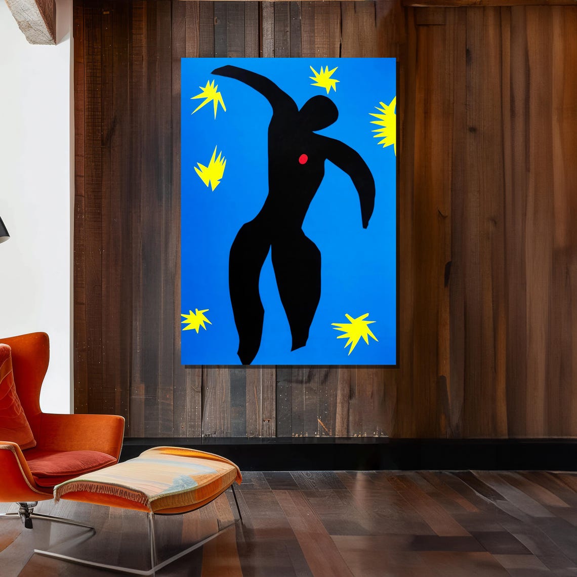 Henri Matisse Icarus Falling Figure on Blue Modern Art Poster - Image 2