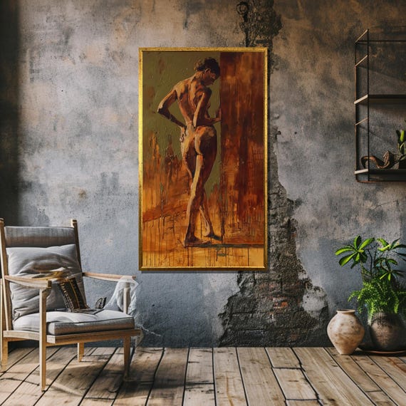 Abstract Nude Figure Art Print Elegant Female Silhouette Poster Home Decor