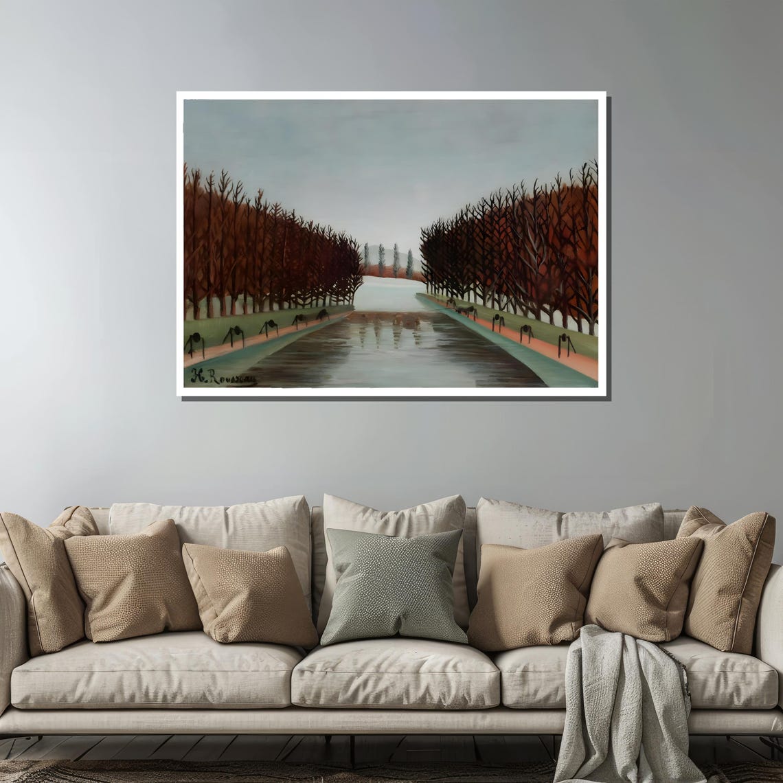 Henri Rousseau Tree Lined Avenue in Park Landscape Art Poster - Image 3