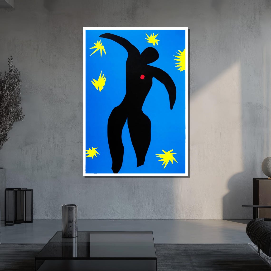Henri Matisse Icarus Falling Figure on Blue Modern Art Poster - Image 3