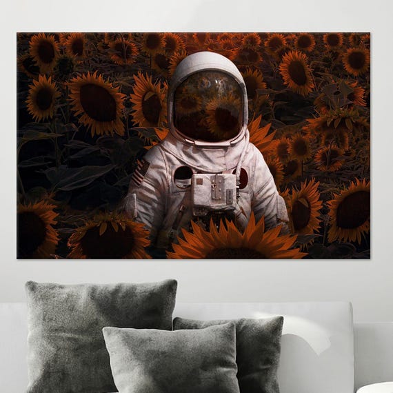Srrealist Canvas Art Modern Gift Astronaut Design Decor Astranot For Him Home Decoration