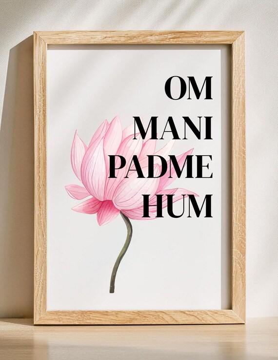 Om Mani Padme Hum Buddhist Mantra Art Print