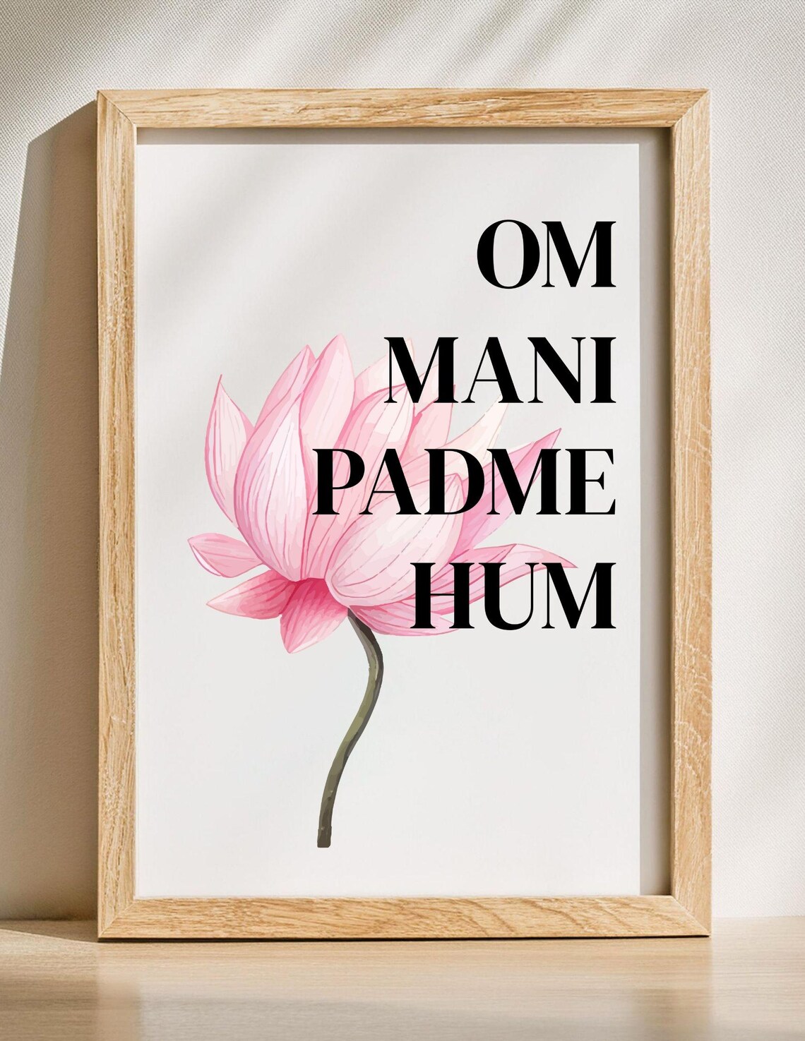 Om Mani Padme Hum Buddhist Mantra Art Print