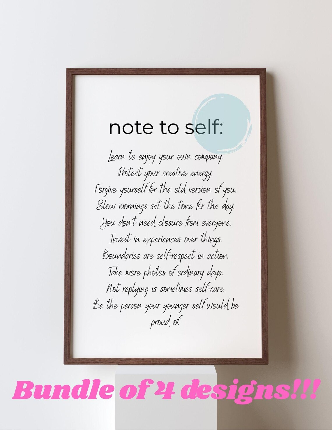 Positive Affirmation Note To Self, Mental Health Decor