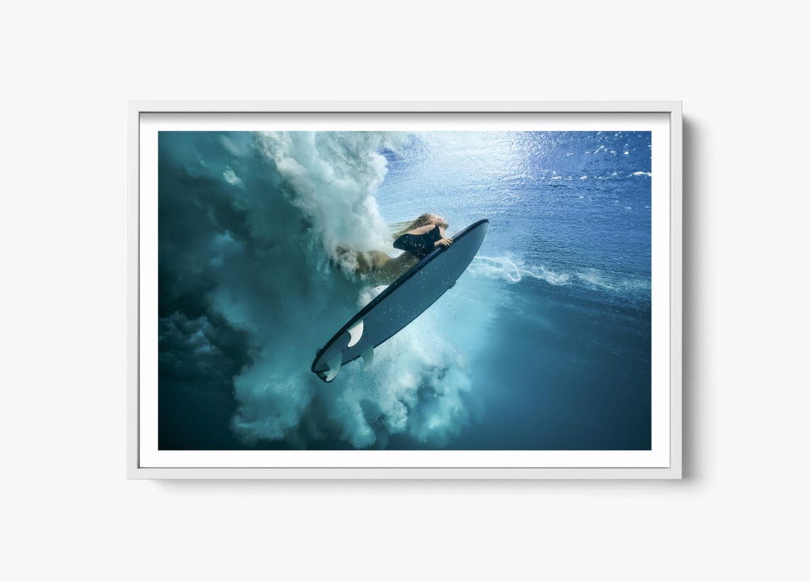 Underwater Ocean Surfer, Fine Art Beach Photography