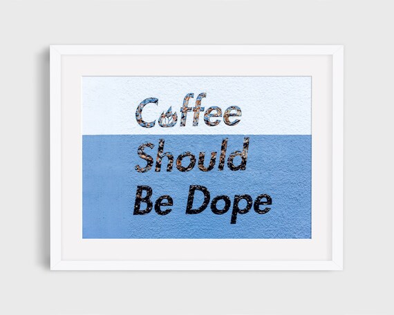Portland Photography Coffee Print, Kitchen Wall Art