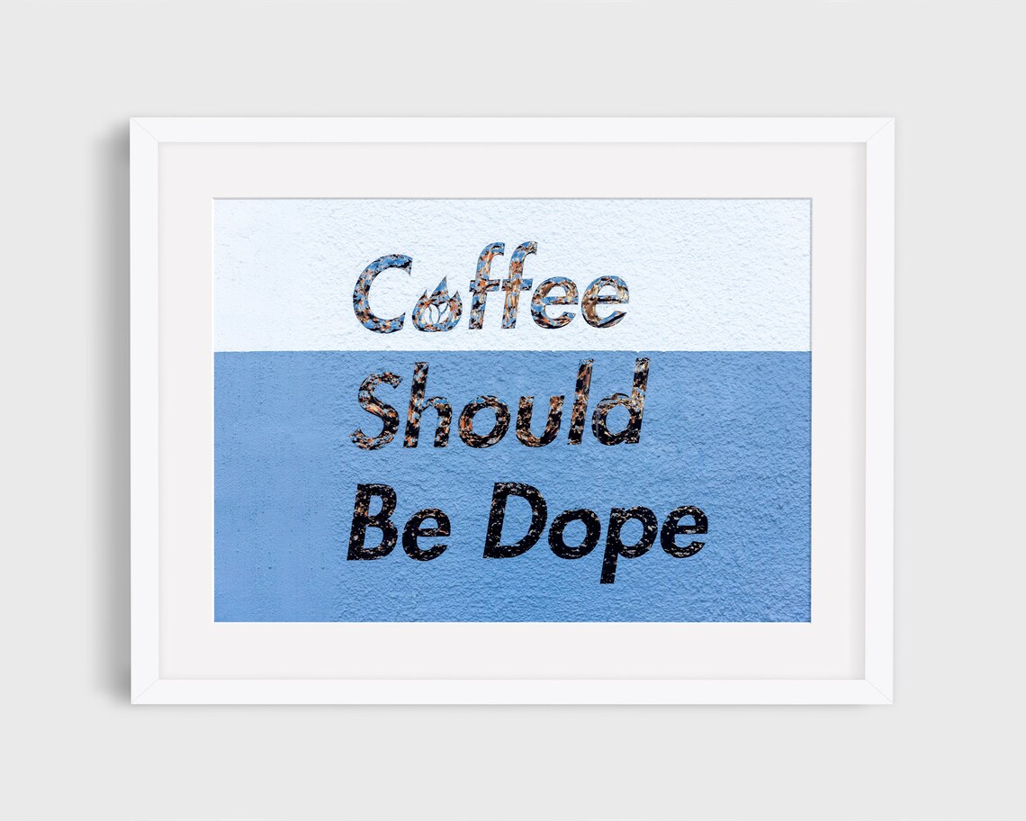 Portland Photography Coffee Print, Kitchen Wall Art