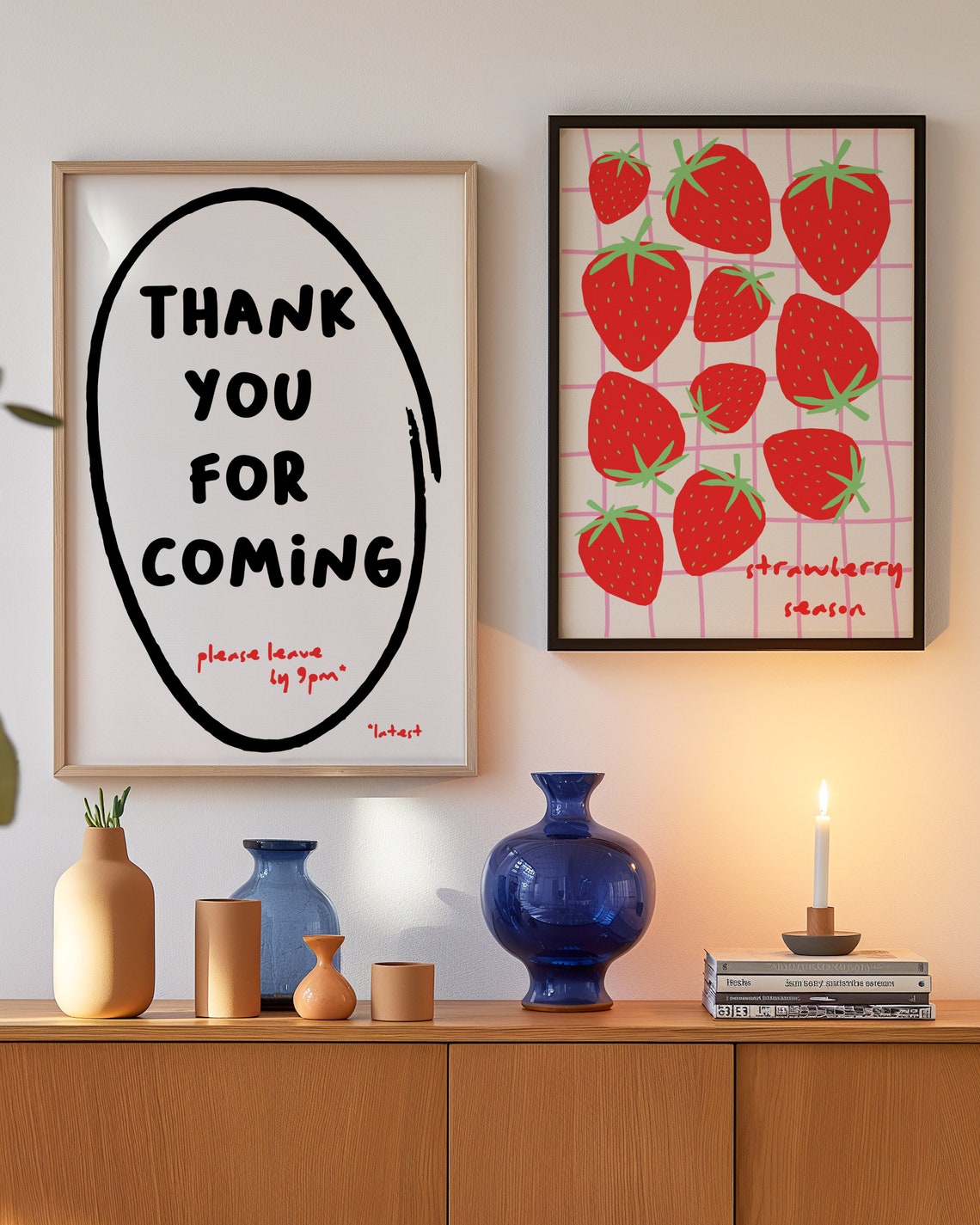 Thank You for Coming Please Leave by 9pm Funny Hand Lettered Poster - Image 2