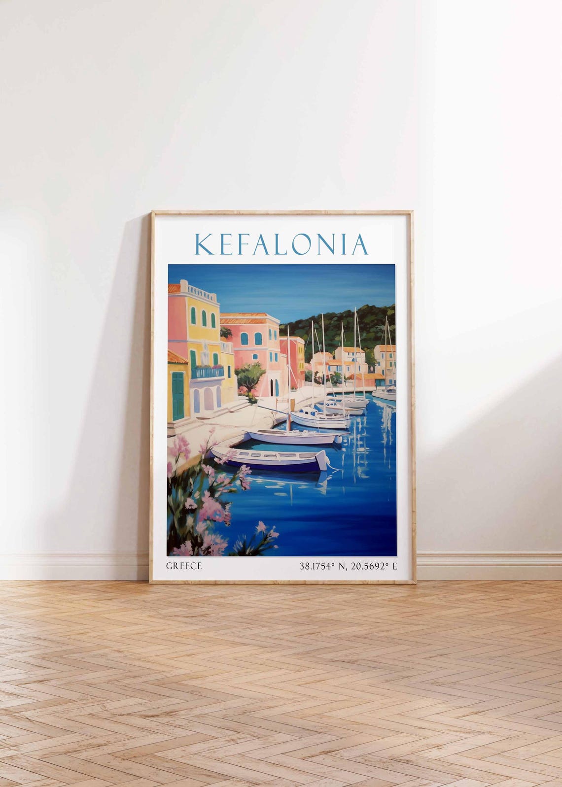 Kefalonia Travel Print Wall Art Kefalonia Greece Wall Home Decoration Kefalonia Gift Art Lovers Wall Art Print Kefalonia Wall Dcor - Image 4
