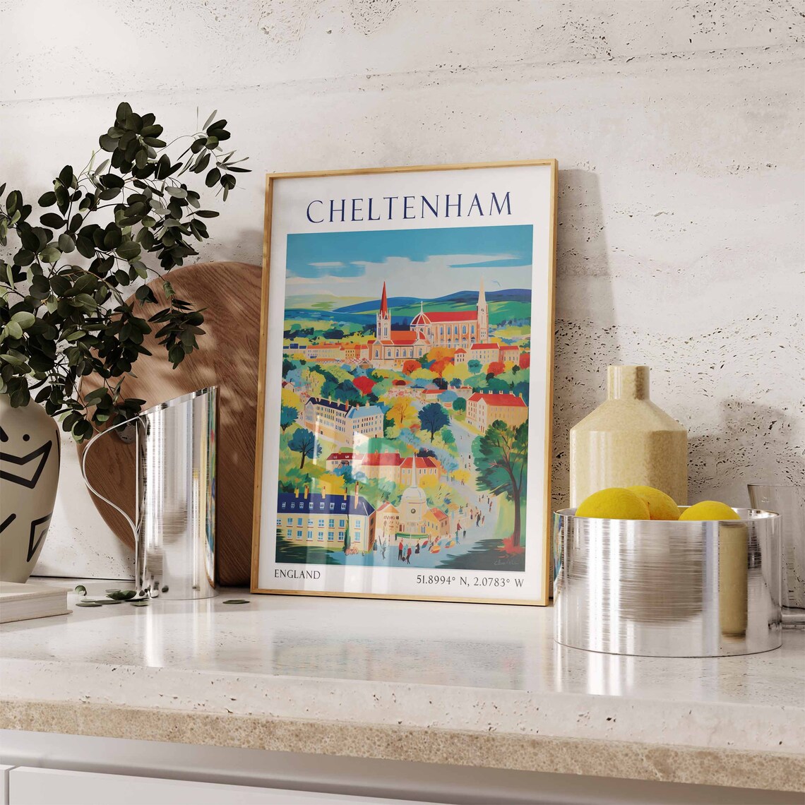 Cheltenham Travel Poster, England Wall Art Print - Image 3