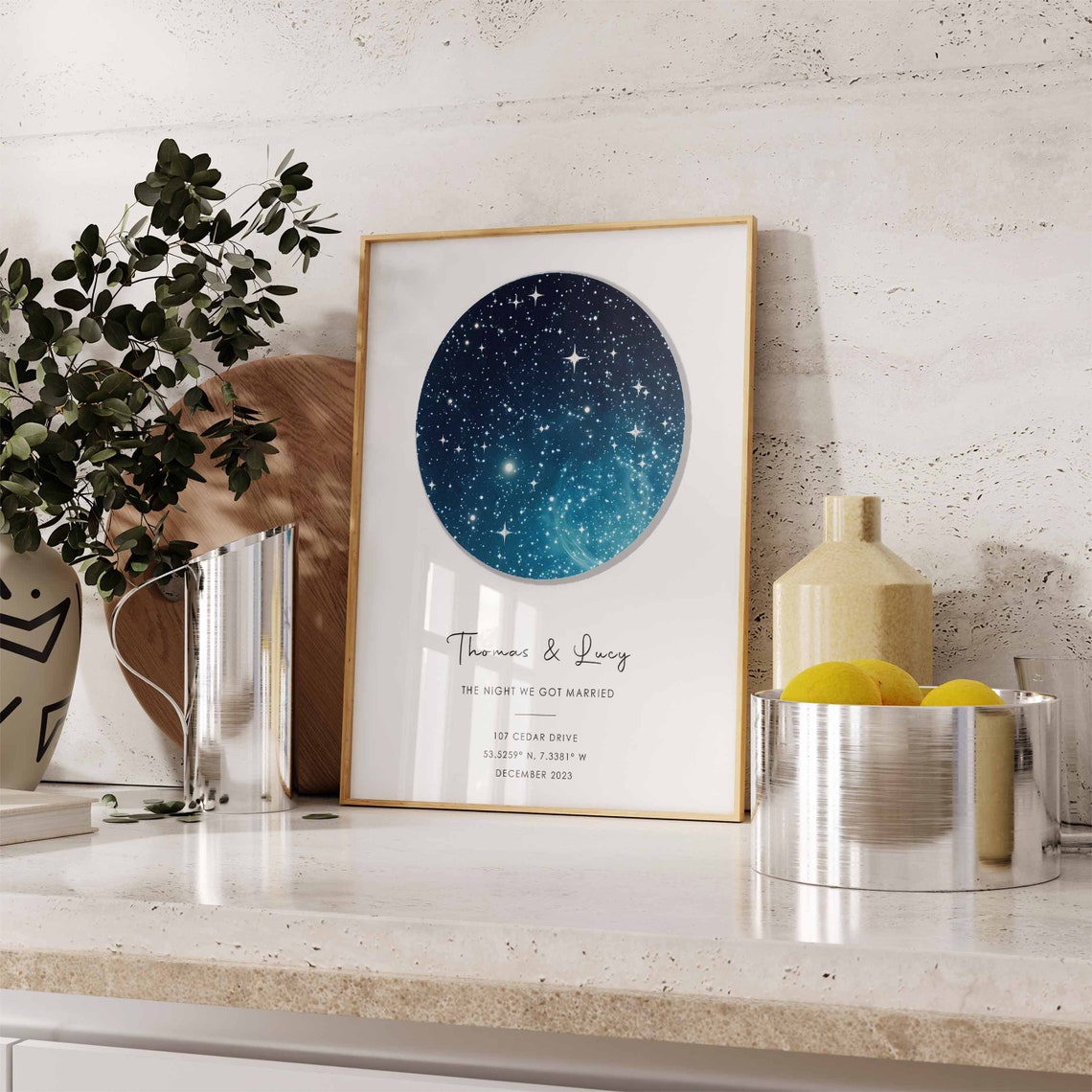Personalised Wedding Gift Print The Night We Got Married Personalised Wedding Gift Gift For Husband Gift For Wife - Image 3