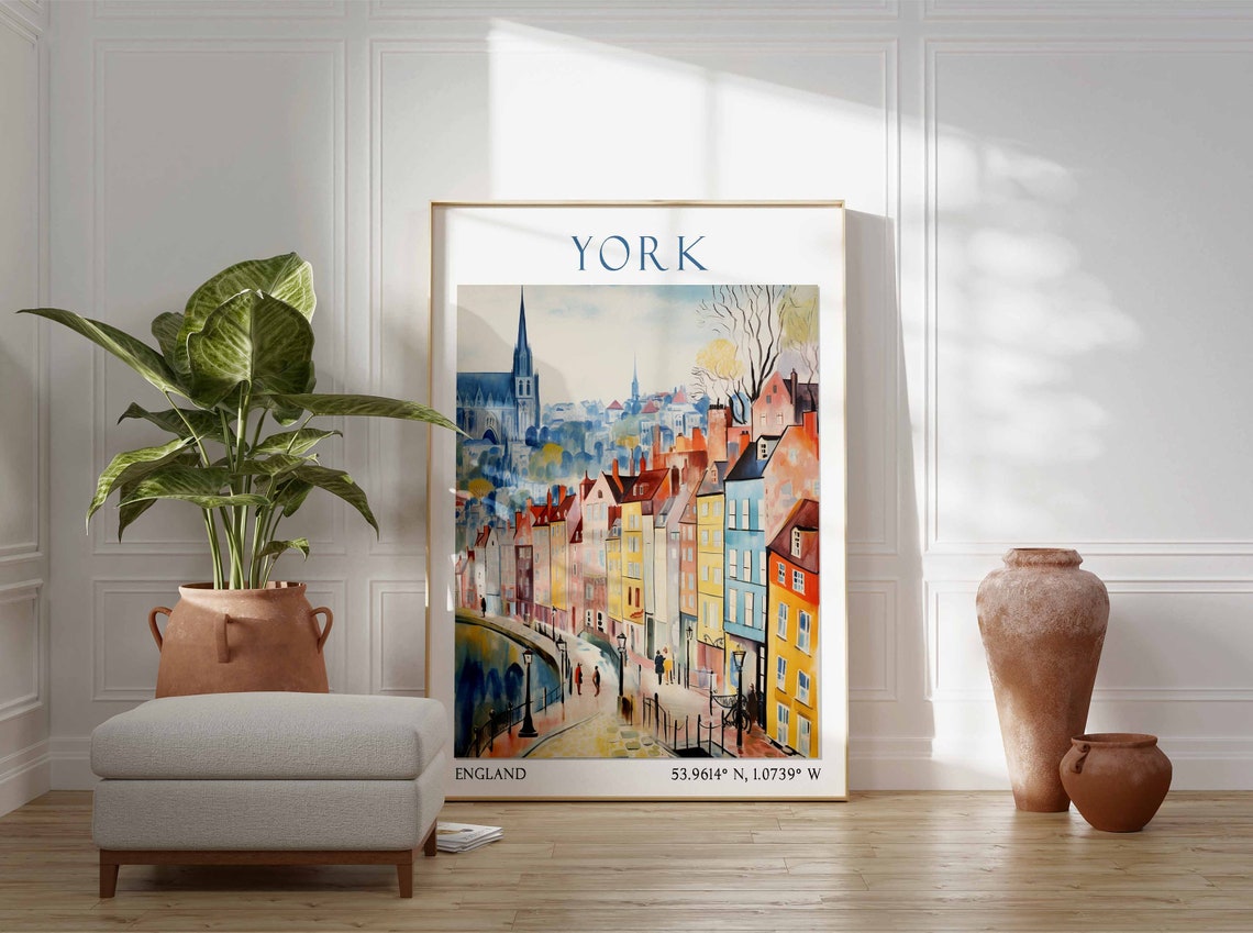 York Travel Print York Travel Poster England Wall Art United Kingdom Travel Decor York Travel Gift York Art Print British Wall Art - Image 2
