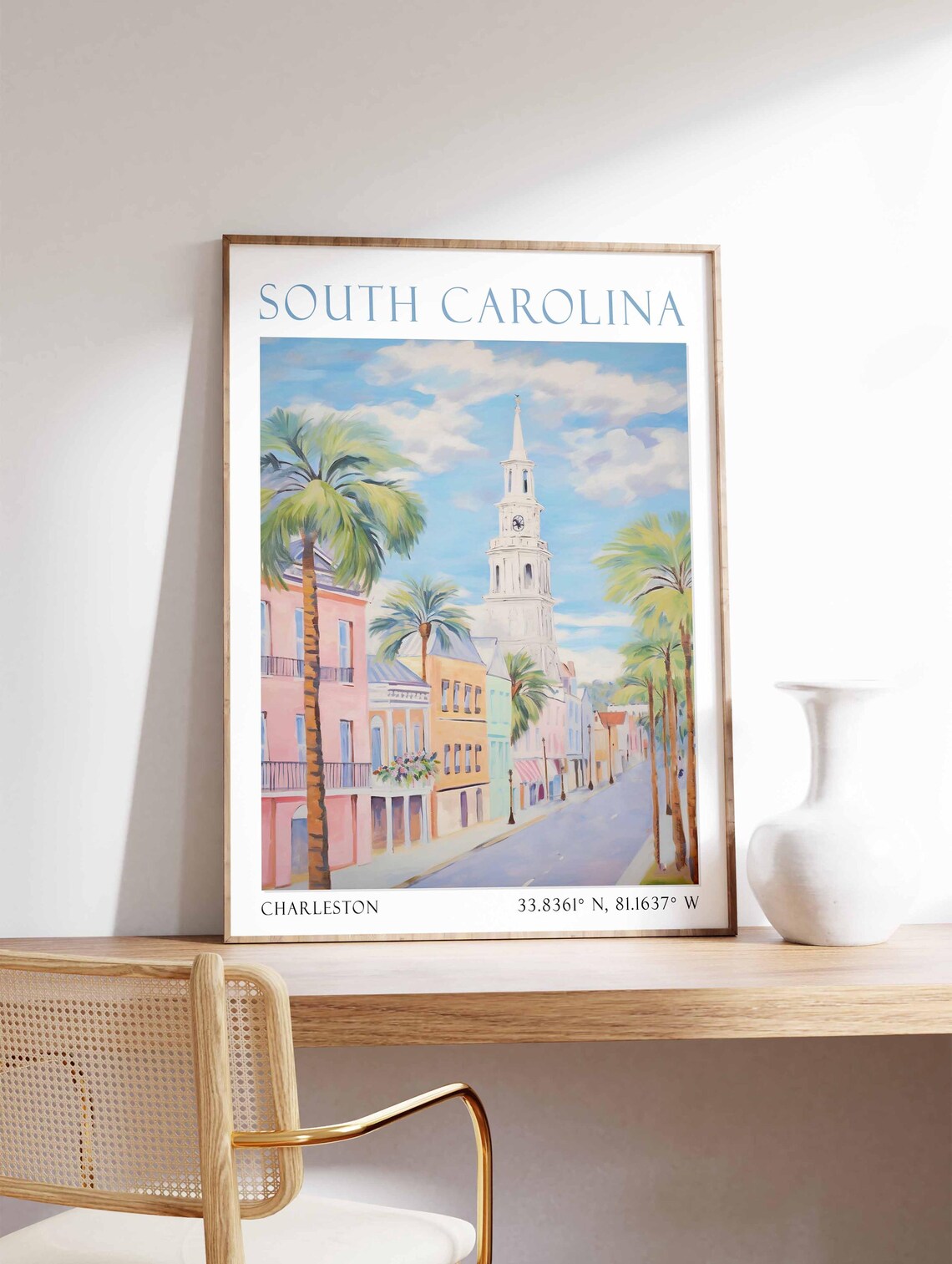 Charleston South Carolina Poster South Carolina Charleston Travel Wall Art Poster Personalised Gift Travel Gifts - Image 4