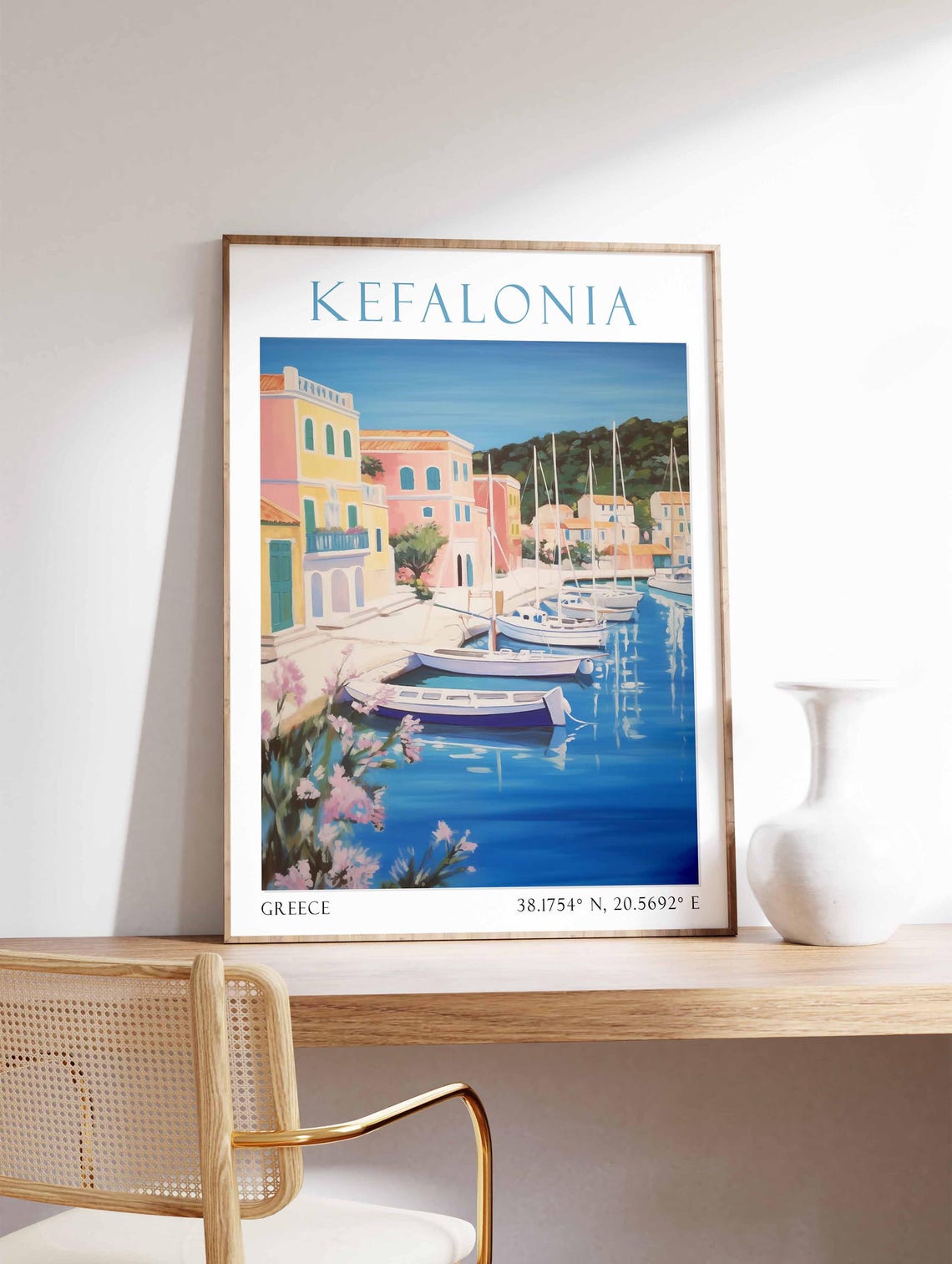 Kefalonia Travel Print Wall Art Kefalonia Greece Wall Home Decoration Kefalonia Gift Art Lovers Wall Art Print Kefalonia Wall Dcor