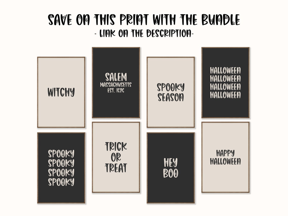 Cute Bat Resting on Spiderweb Monochrome Halloween Art Wall Poster - Image 3