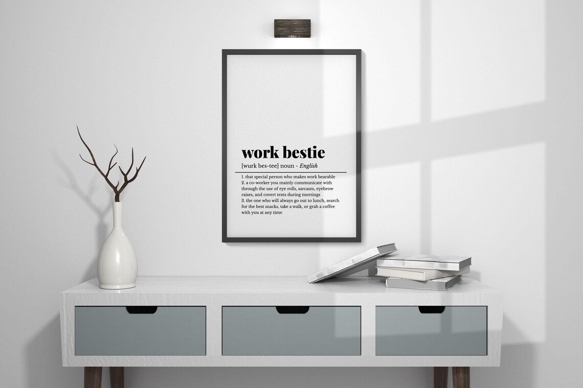 Work Bestie Definition Funny Coworker Gift Office Humor Poster - Image 3