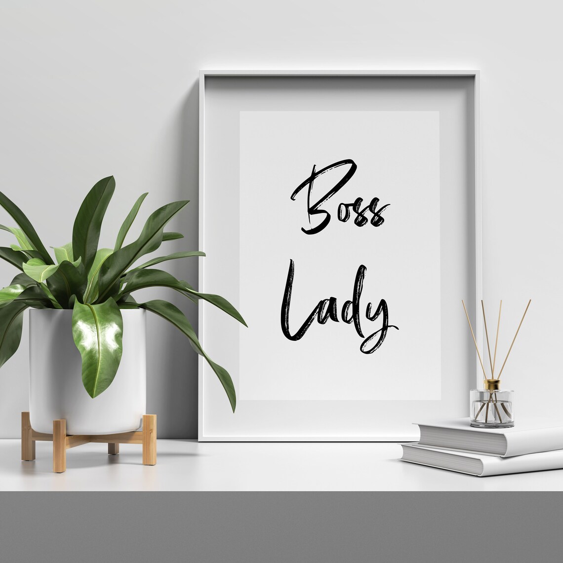 Boss Lady Print Feminist Wall Art Like A Boss Print Feminist Print Feminist Poster Girl Boss Print Boss Lady Sign Boss Lady Wall Art