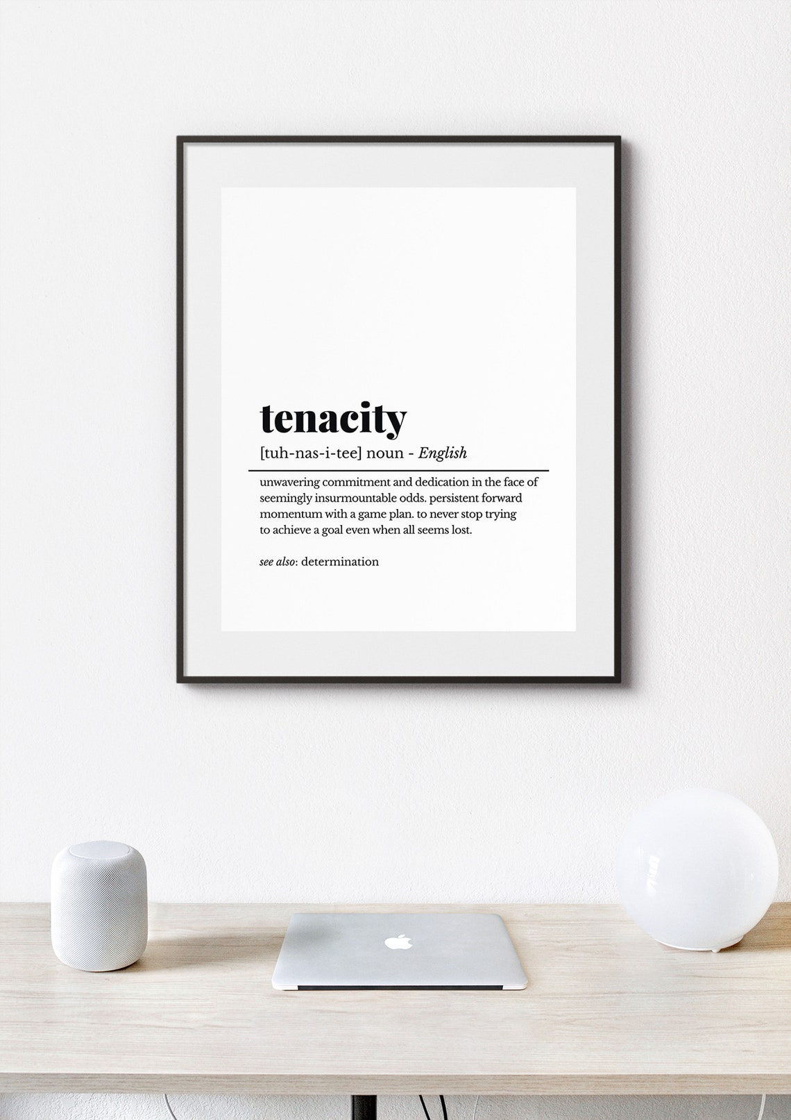 Tenacity Definition Noun Classic Dictionary Typography Poster Gift - Image 5