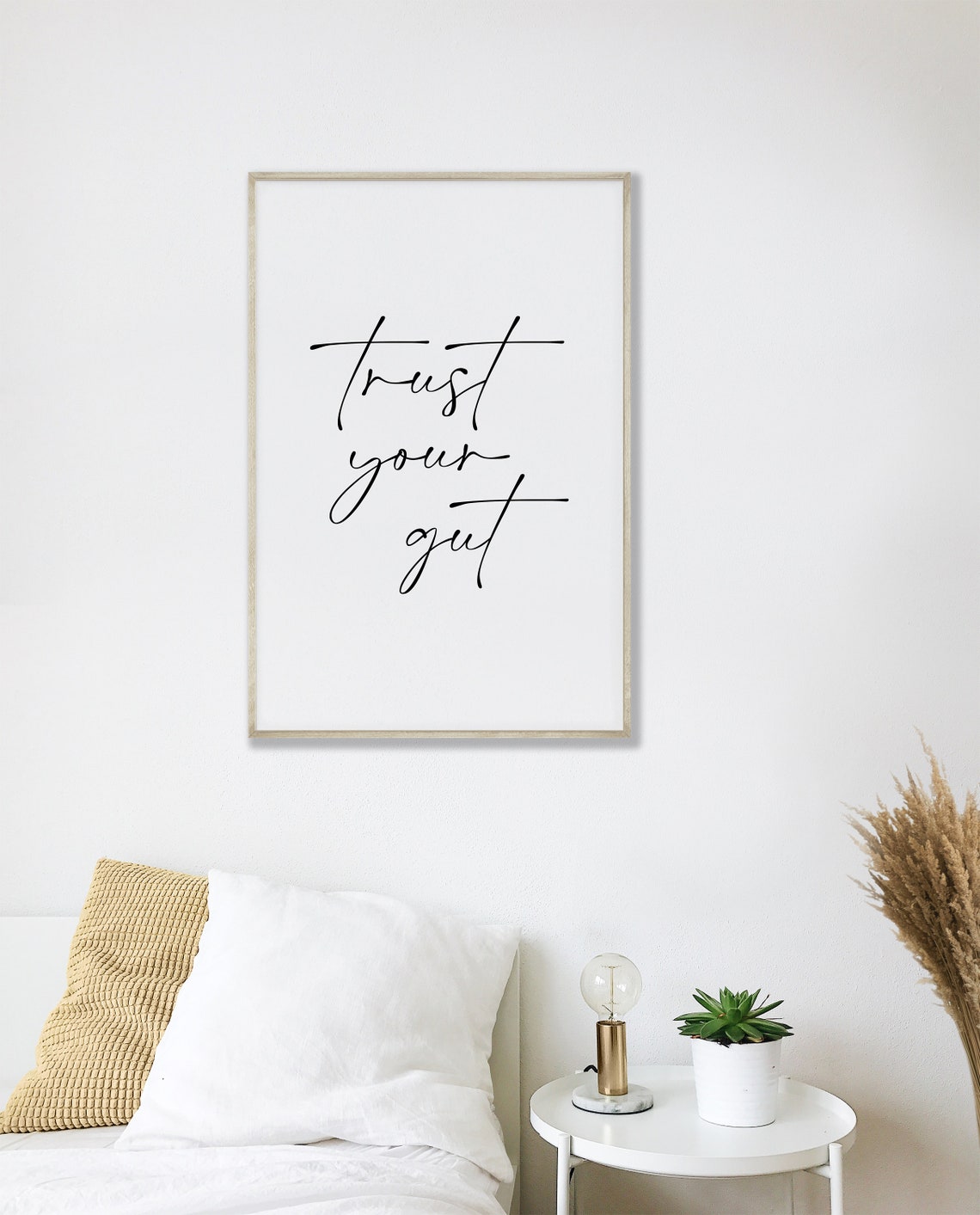 Trust Your Gut Elegant Script Motivational Inspirational Poster - Image 5