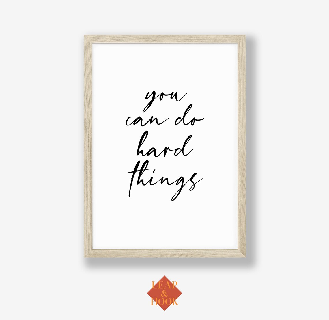 You Can Do Hard Things Quote Print Script Motivational Encouragement Decor - Image 5