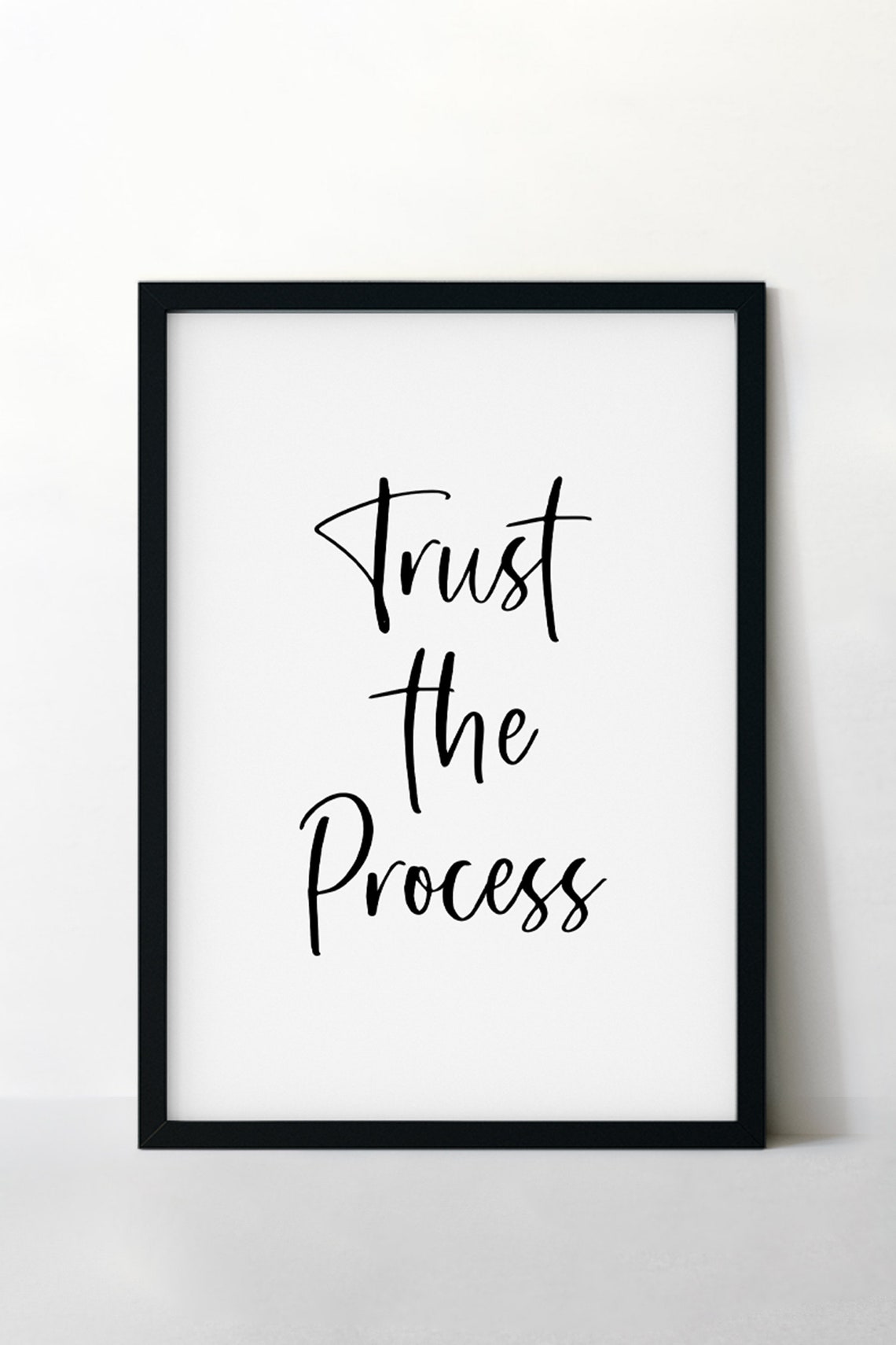 Trust The Process Elegant Hand Lettered Script Inspiration Poster - Image 2