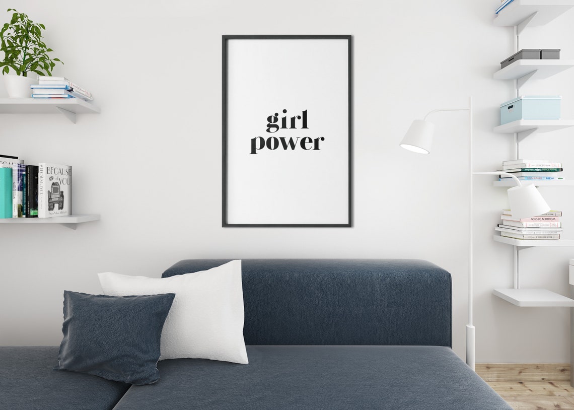 Girl Power Print Grl Pwr Girl Power Poster Girl Power Wall Art Grl Power Poster Bedroom Wall Art Girl Room Decor Feminist Poster - Image 2