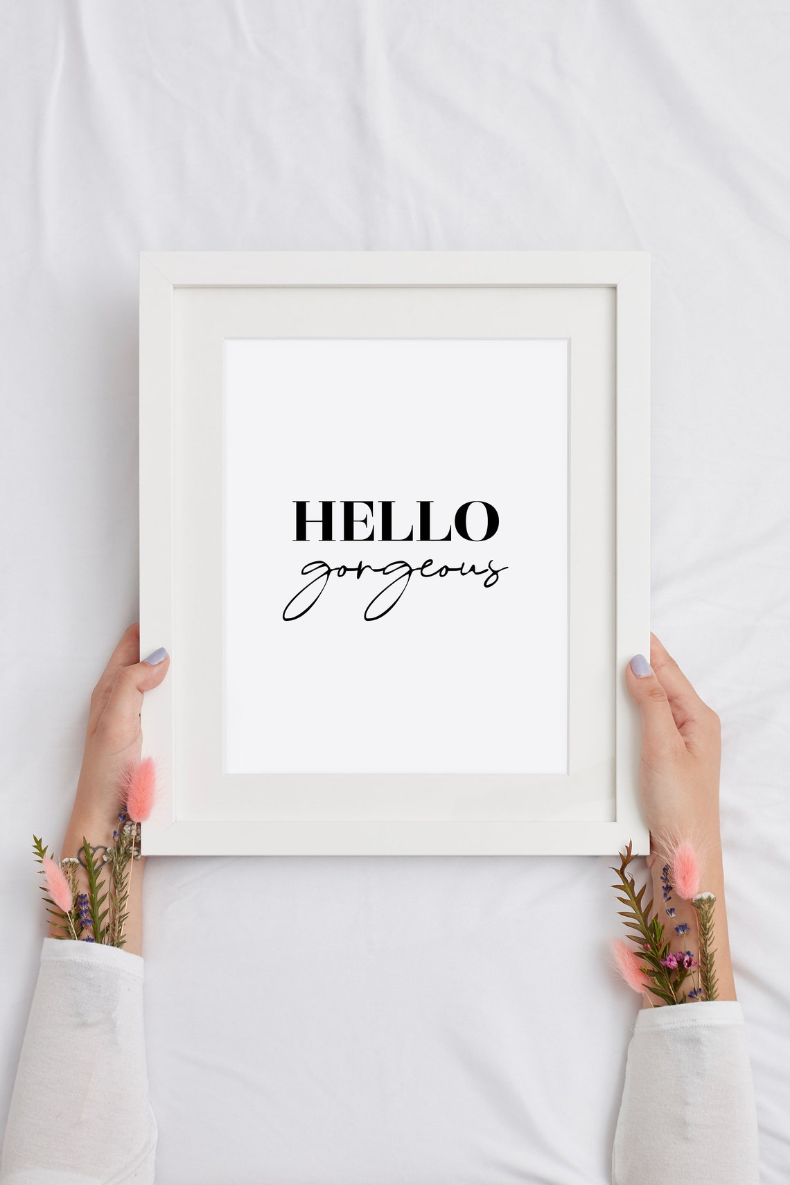 Hello Gorgeous Quote Poster Vanity and Bedroom Wall Decor Gift - Image 5