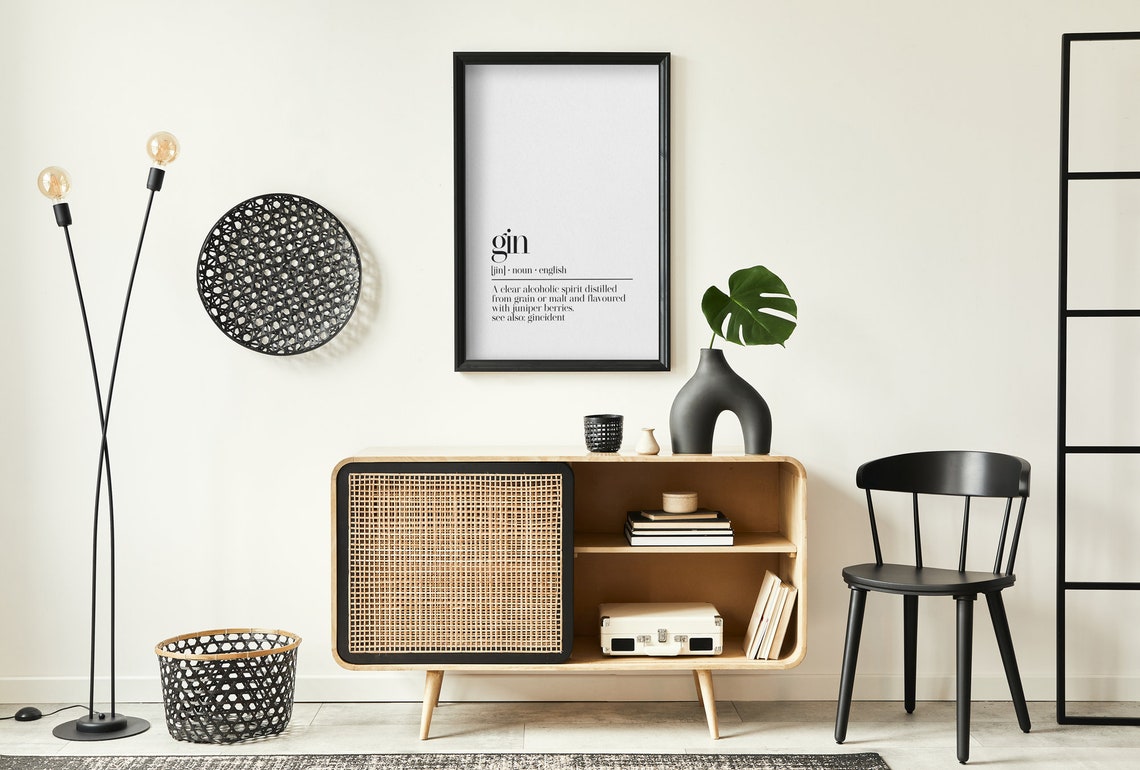 Gin Dictionary Definition Juniper Spirit Bar Cart Quote Poster - Image 4