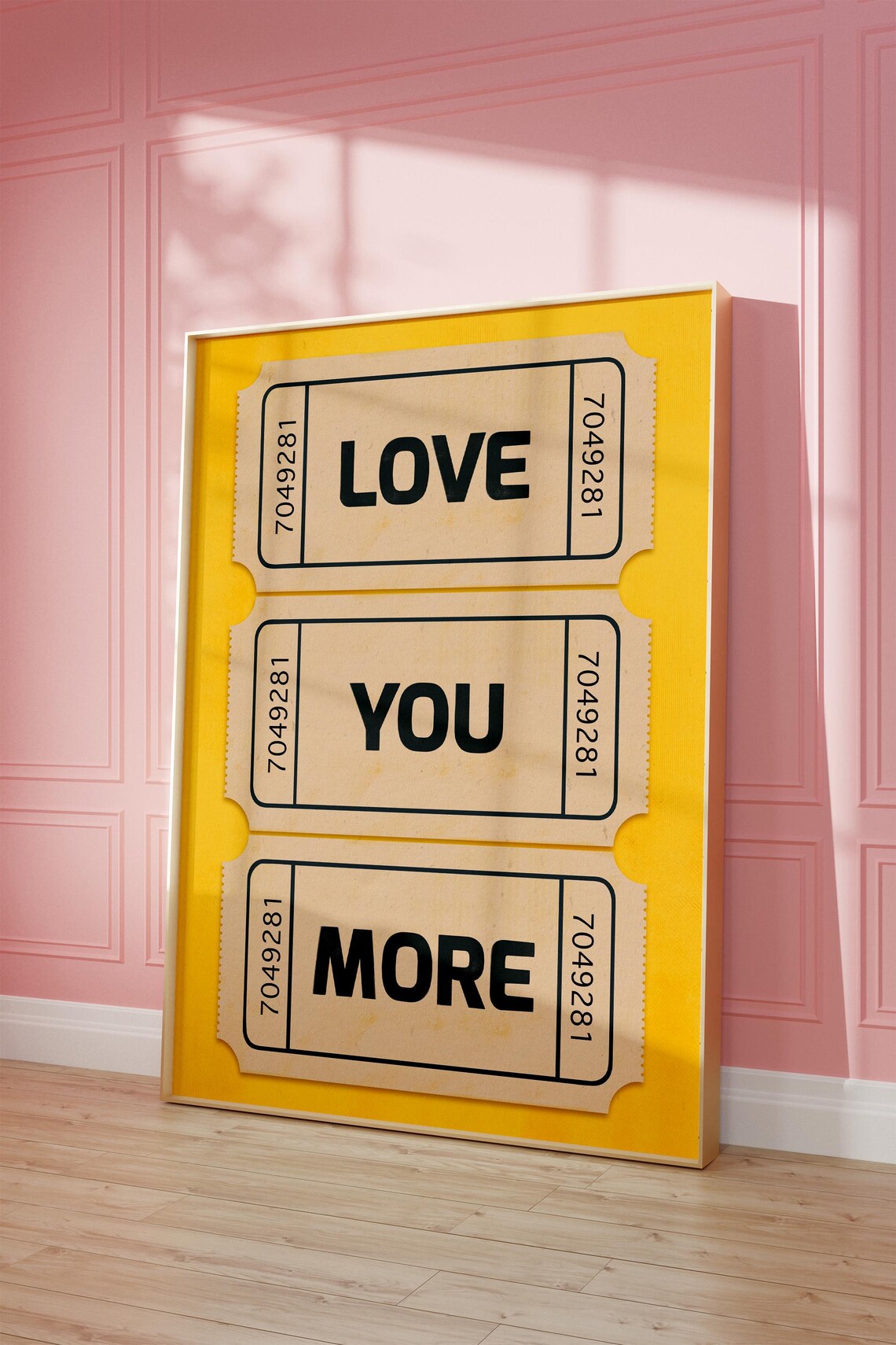 Retro Love Ticket, Vintage Trendy Love Gift Print - Image 2