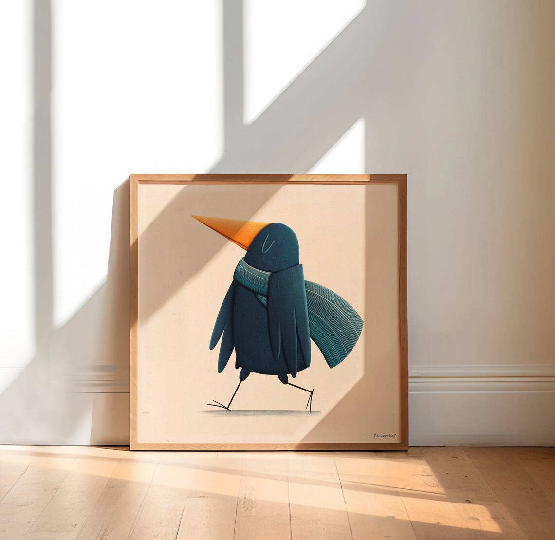 Blue Bird Illustration, Bird Art Print - Image 4
