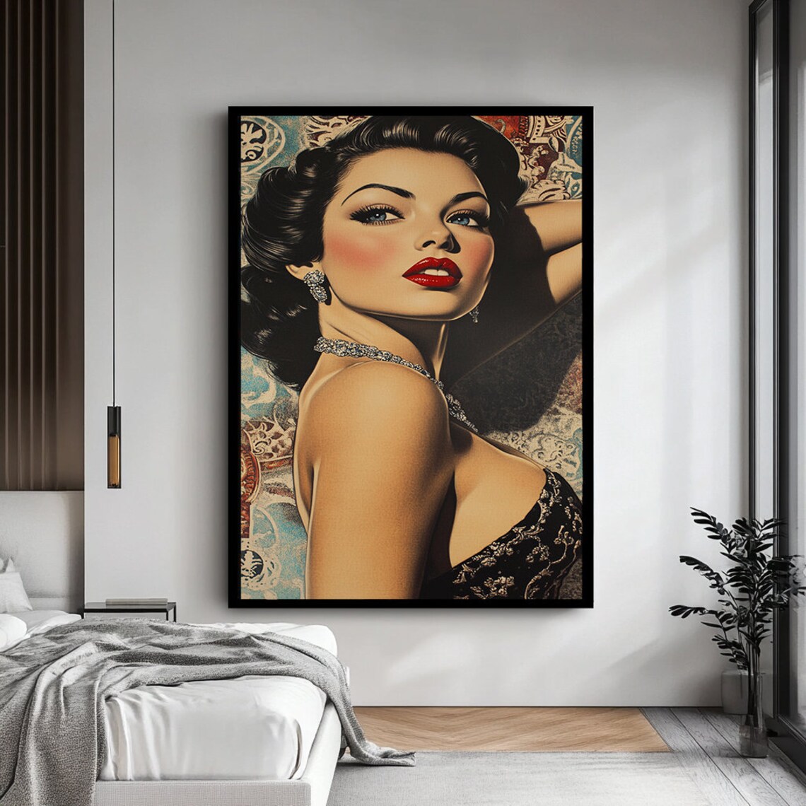 Blue Eyed Beauty, Modern Feminine Portrait Art Print - Image 4