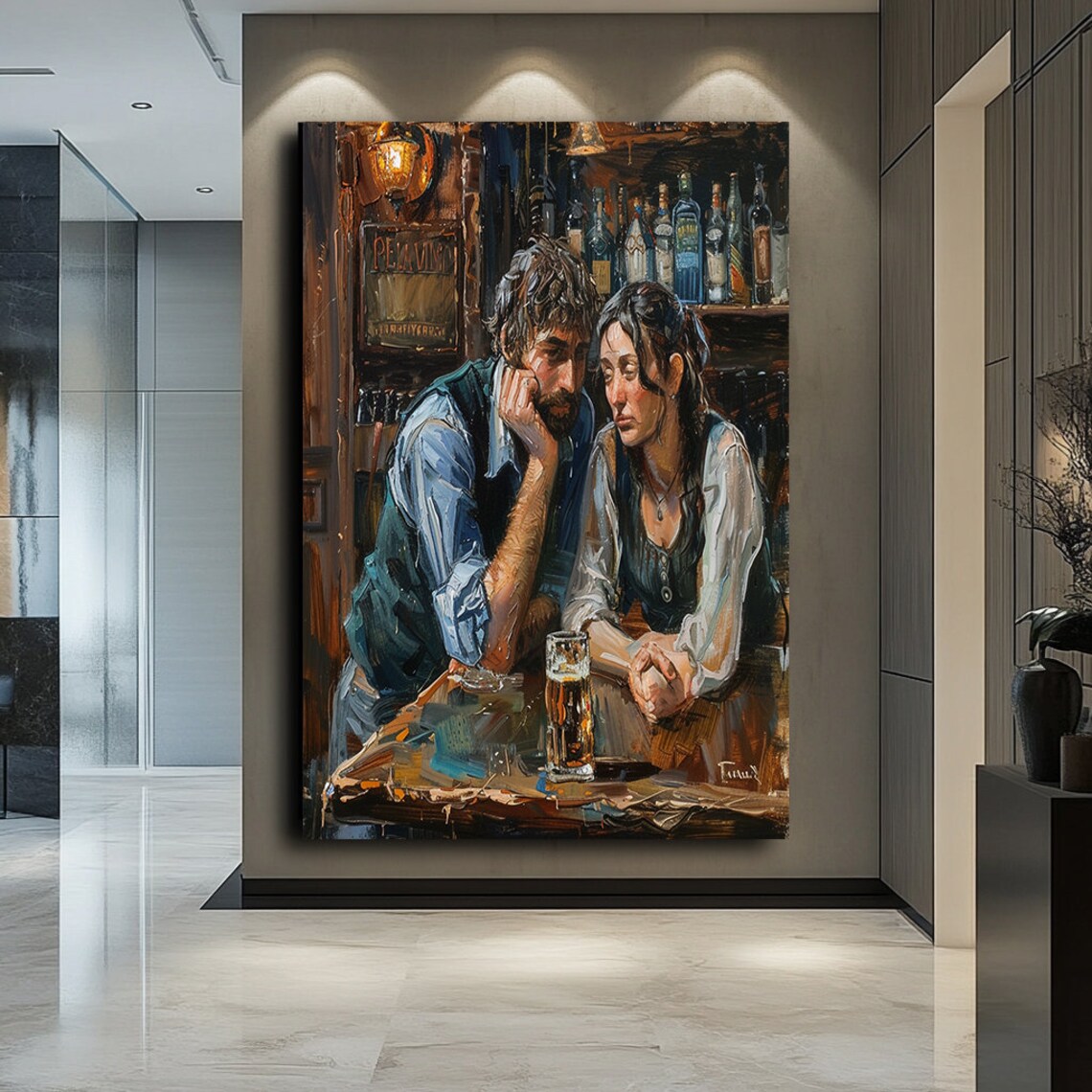 Beer Art, Modern Romantic Decor For Couples