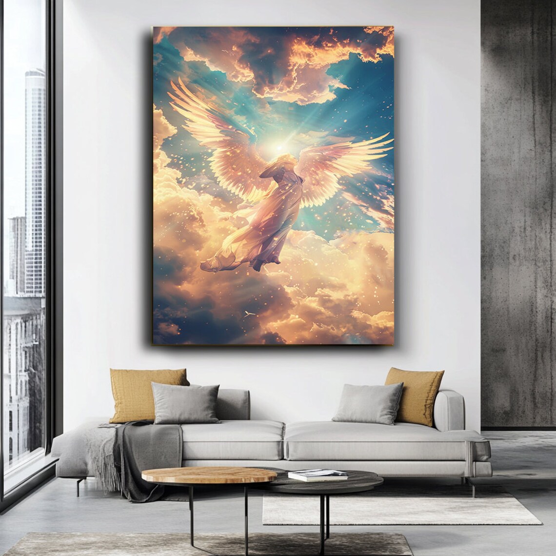 Flying Angel, Ethereal Heavenly Wall Decor - Image 4