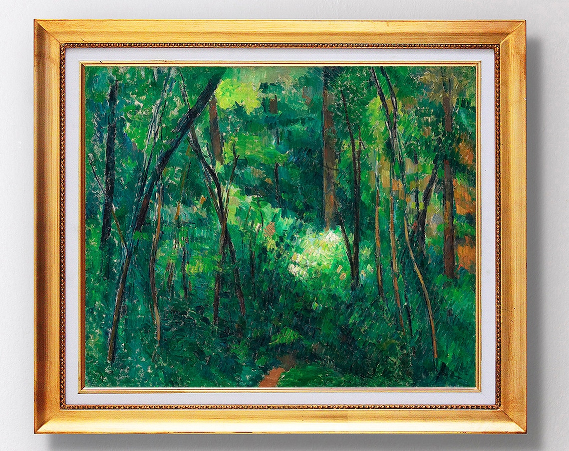 Paul Cezanne Interior of a Forest Dense Green Woodland Poster