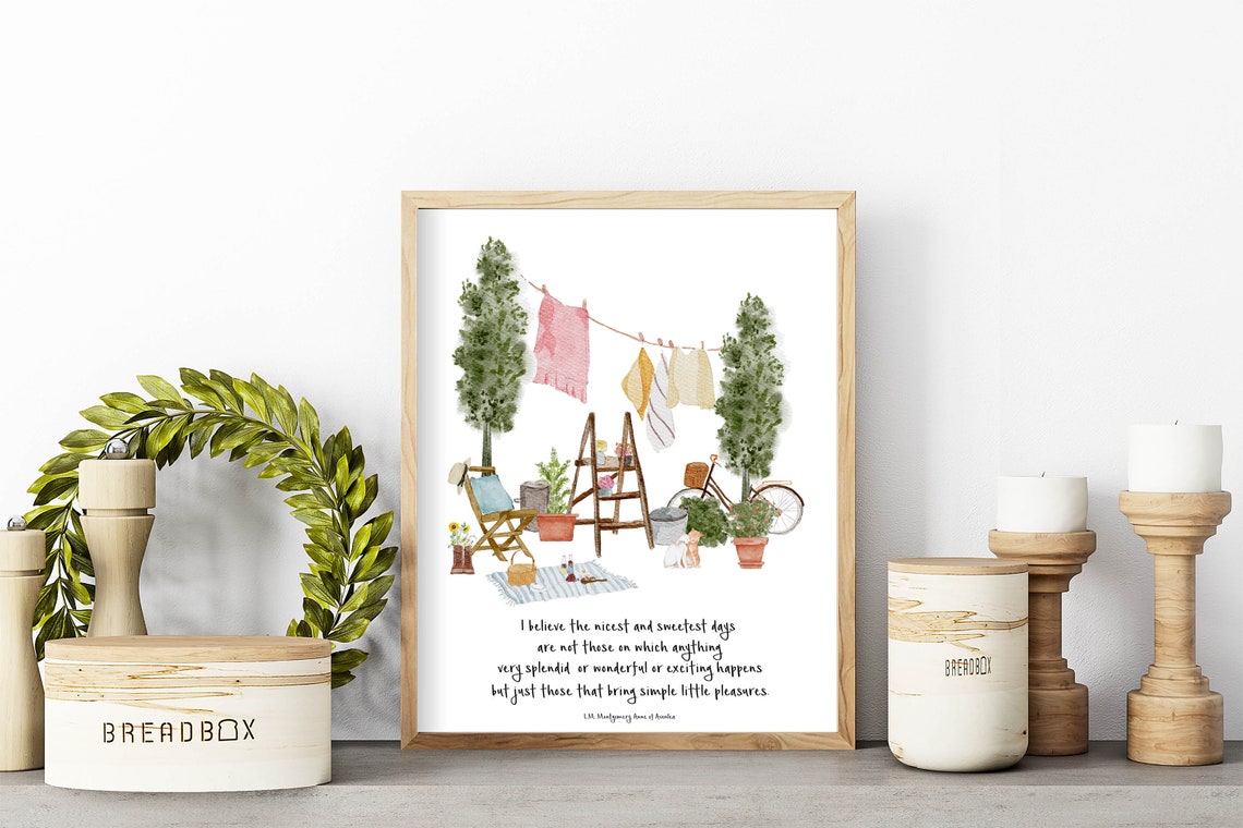 Anne Of Green Gables Quote Wall Art Book Quote Sign Farmhouse Decor 5x7 8x10 11x14 16x20 Lm Montgomery Quote Country Wall Sign - Image 3