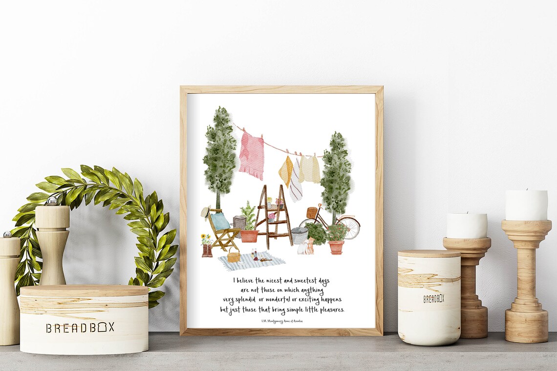 L M Montgomery Anne Of Avonlea Garden Quote Sweet Days Poster - Image 3