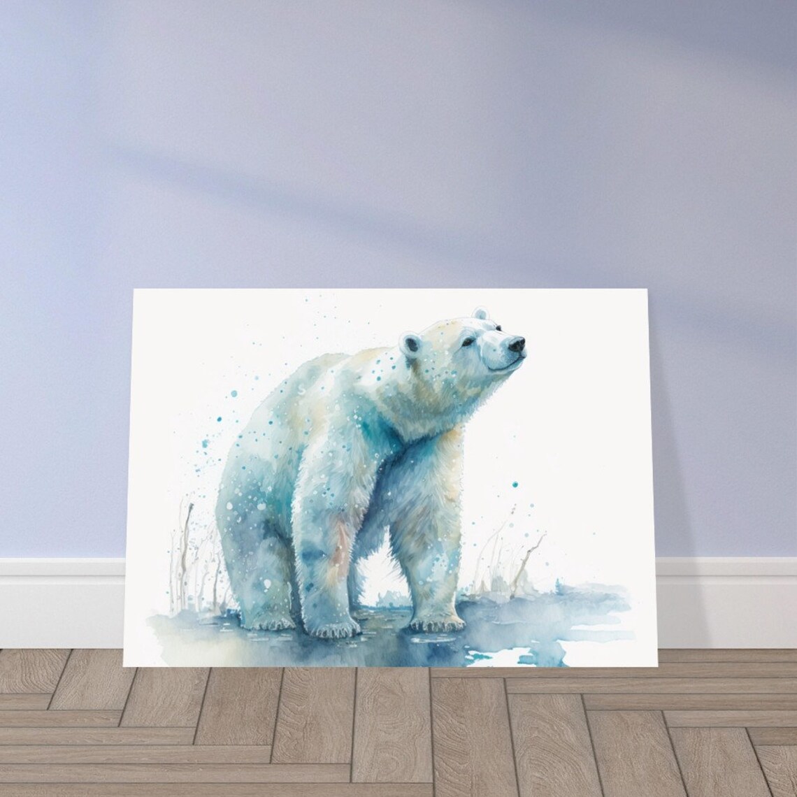 Polar Bear Watercolor Art Print, Wildlife Study - Image 2