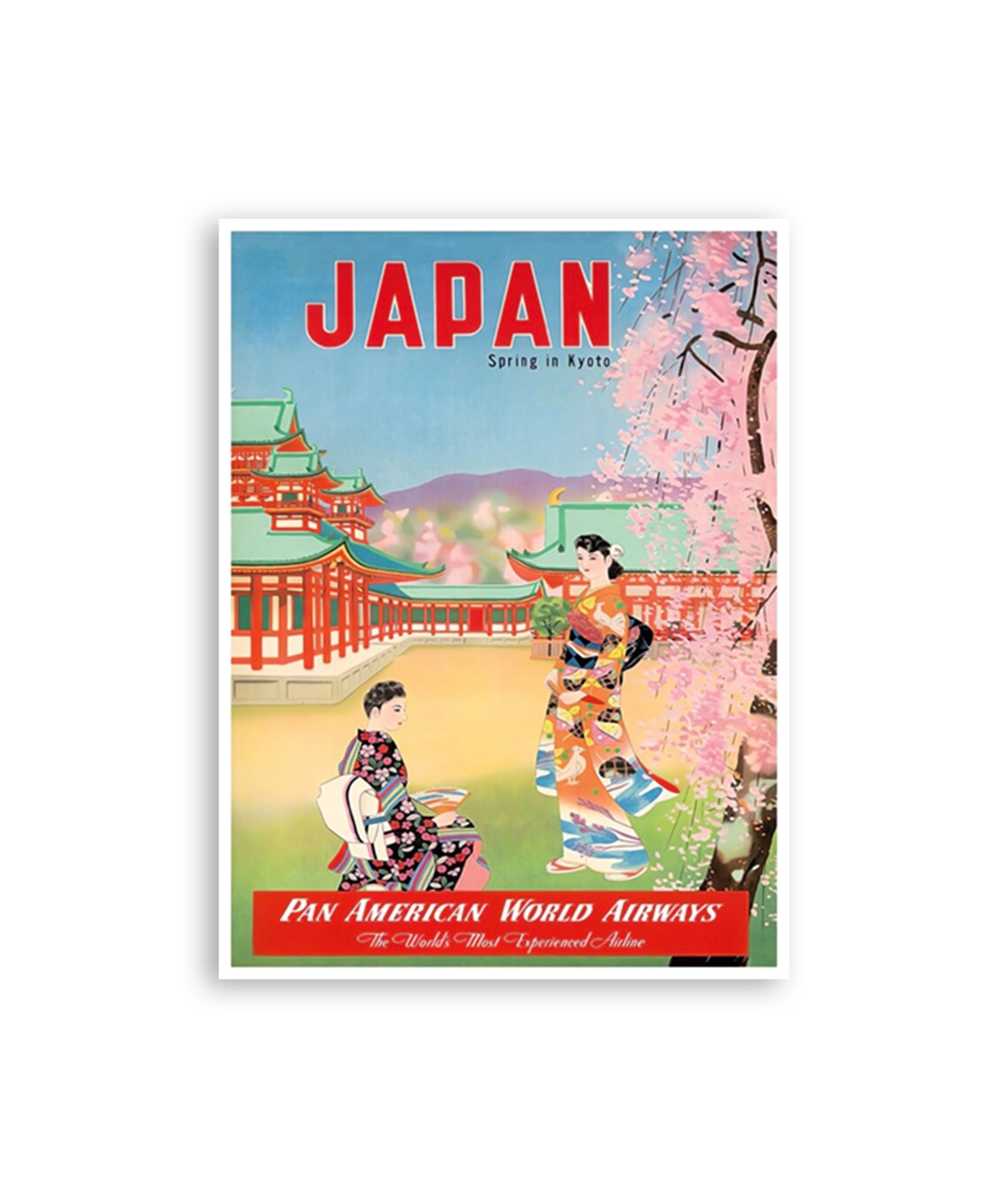 Japan Retro Travel Poster, Japanese Wall Art Print