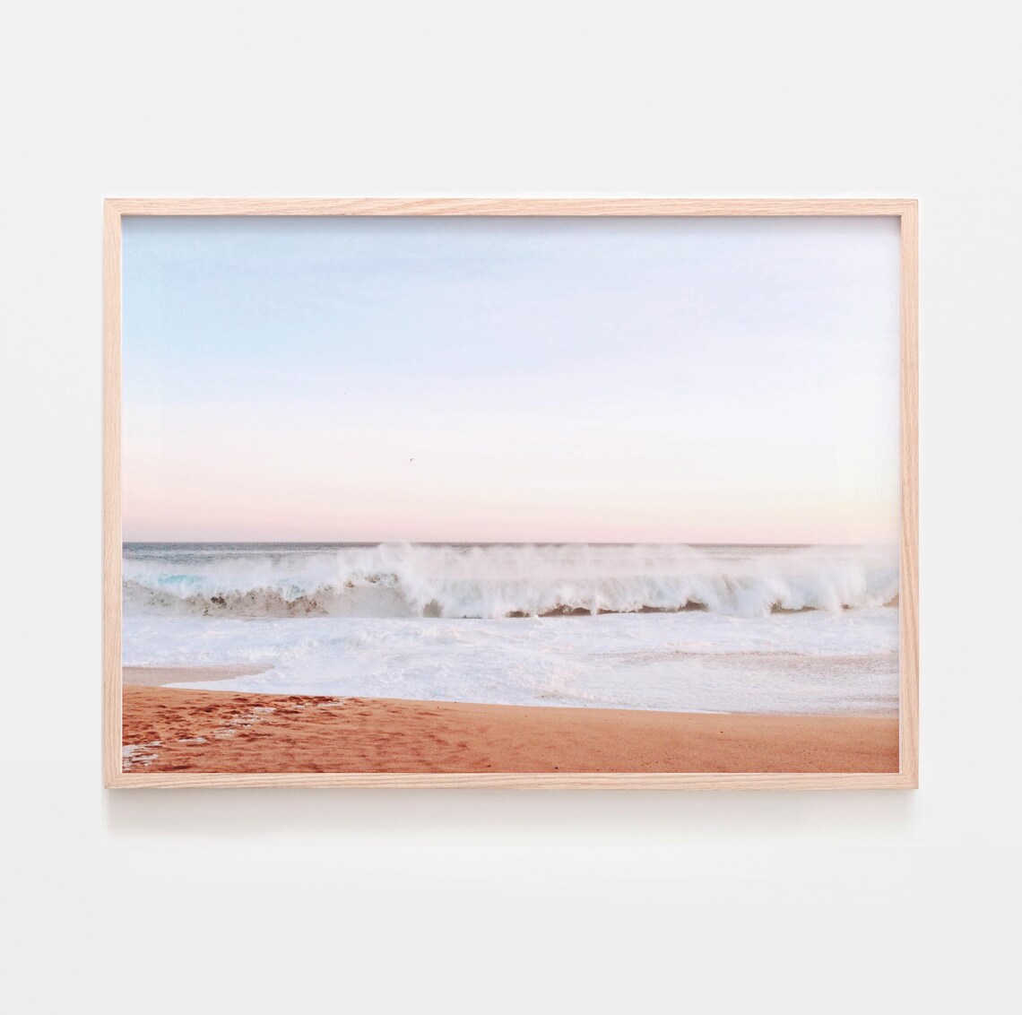 Boho Pastel Beach Photography, Neutral Coastal Art Print