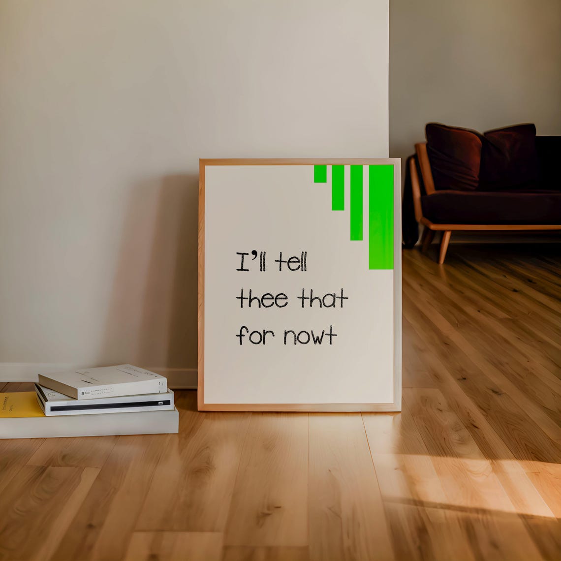 Yorkshire Dialect I'll Tell Thee That For Nowt Typography Poster - Image 3