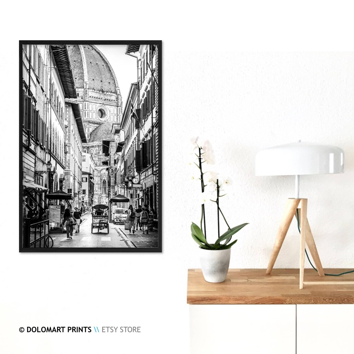 Black and White Florence Architecture Art Print Set - Image 3