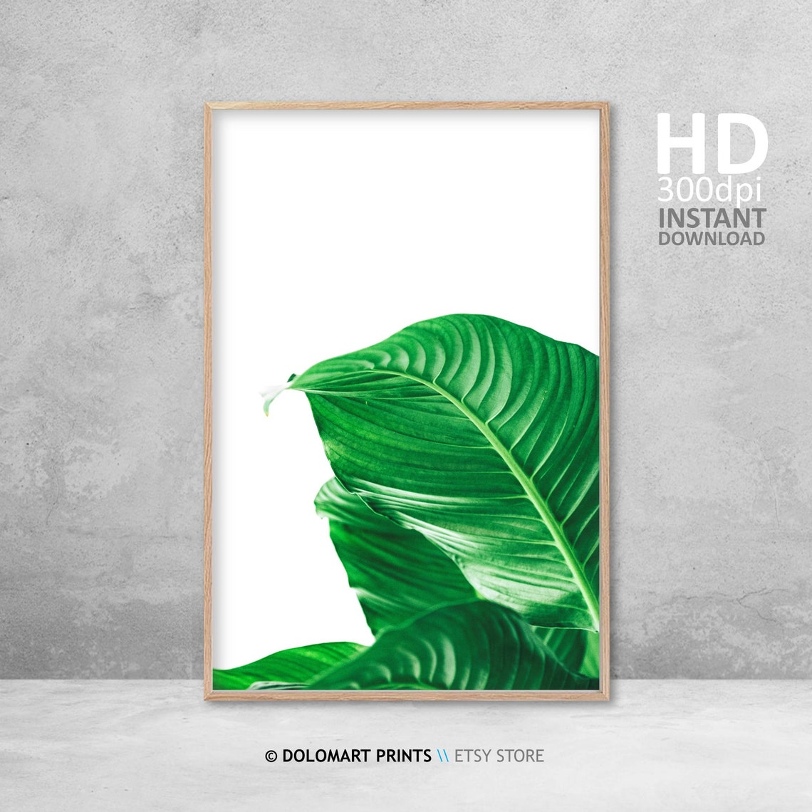 Green Tropical Leaves Close Up Fresh Botanical Photography Poster - Image 4