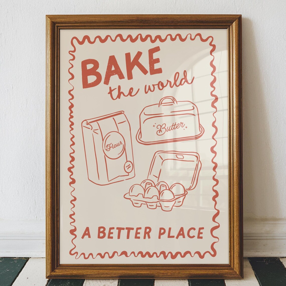 Baking Kitchen Wall Art, Retro Kitchen Quote Print - Image 3
