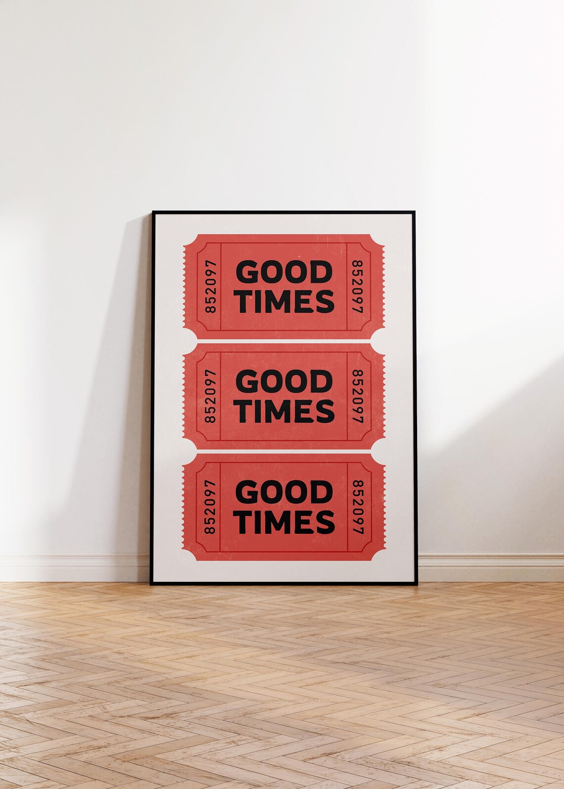 Retro Good Times Red Ticket Poster Print - Image 3