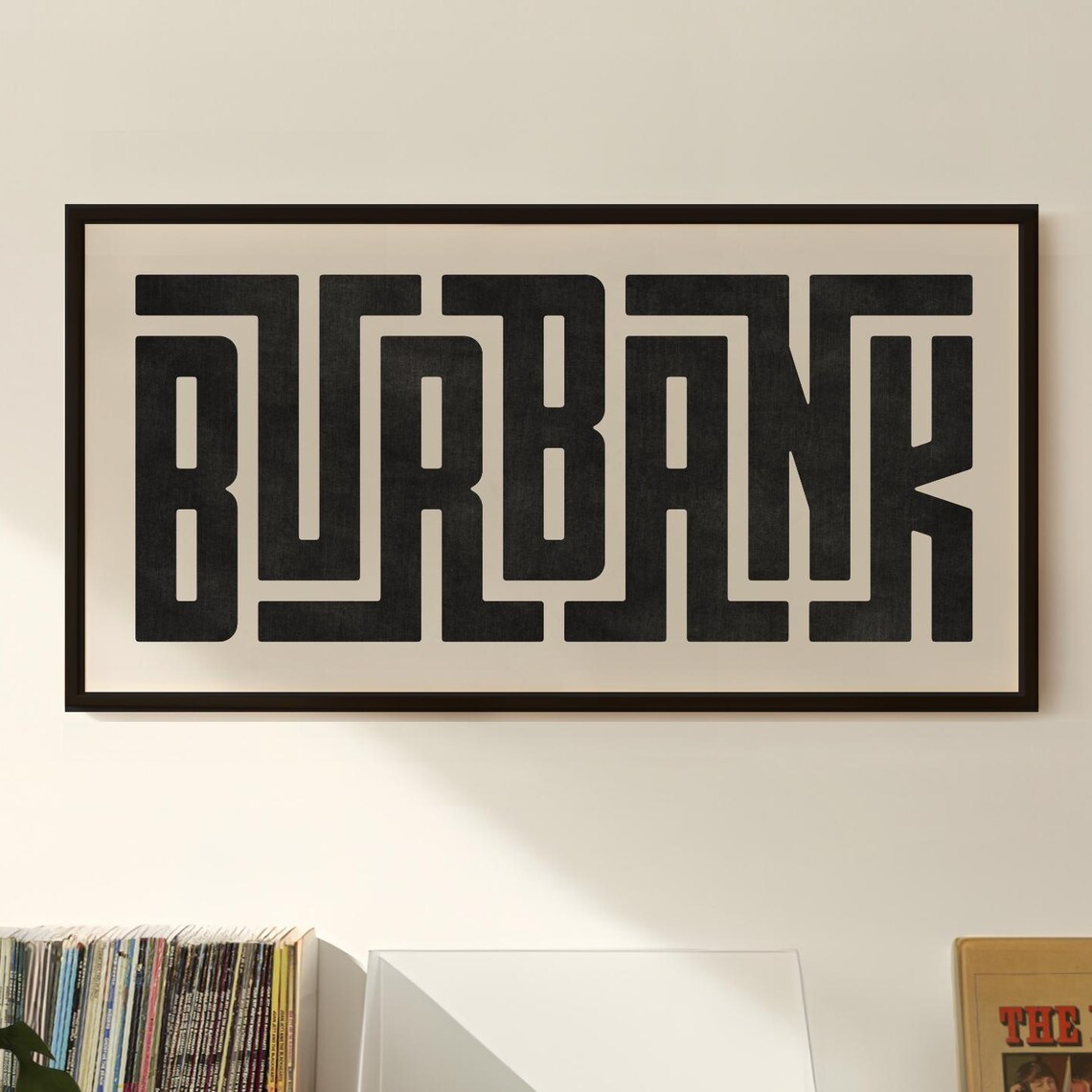 Burbank City Minimalist Typography Art Print