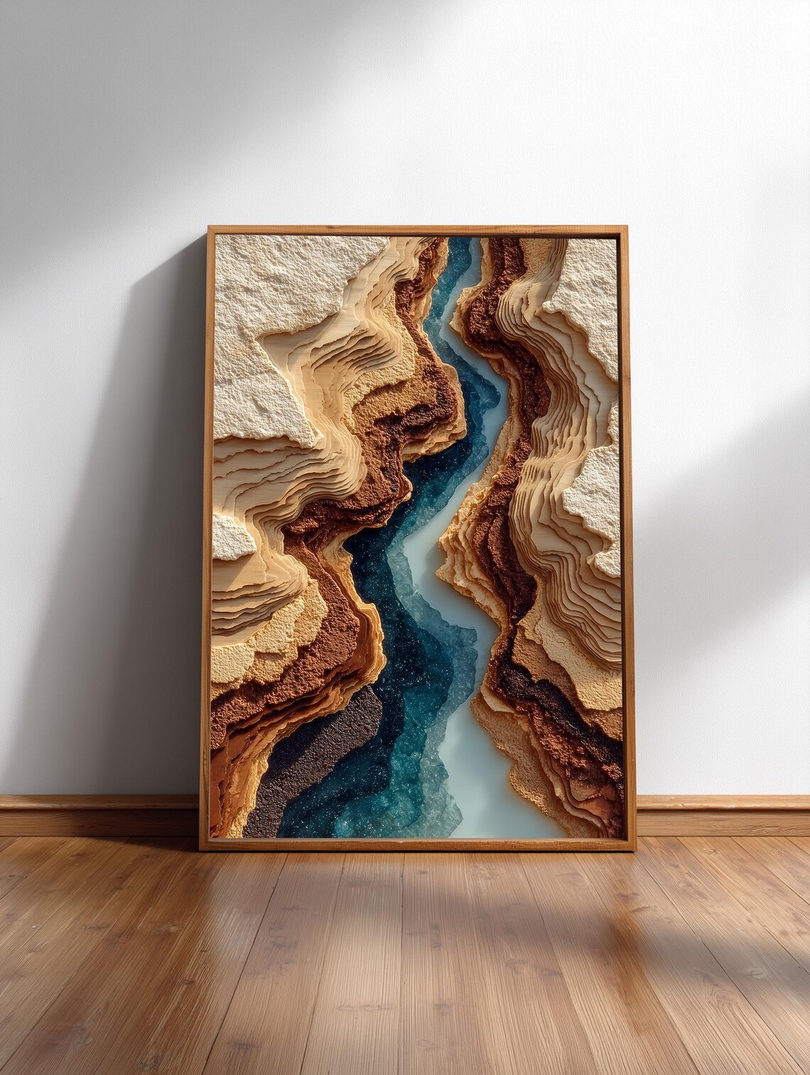 Geode Canyon Abstract, Macro Agate Layer Art Print