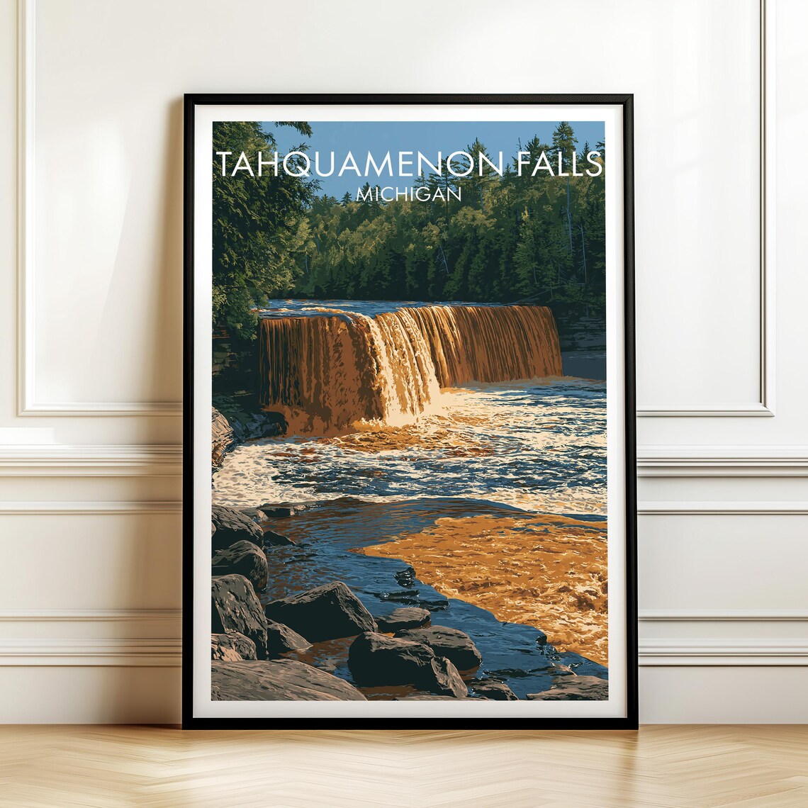 Tahquamenon Falls Michigan Travel Poster Print