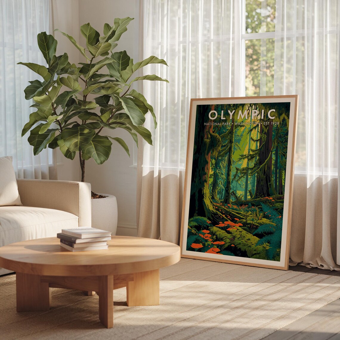 Olympic National Park Retro Travel Poster - Image 7